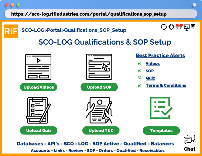 RIFIndustries - SCO, API, Projects & Segments Settings